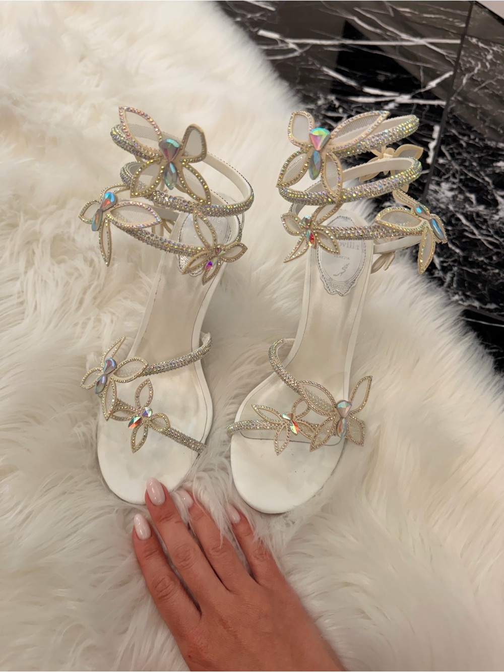 Rene caovilla butterfly heels 🦋
